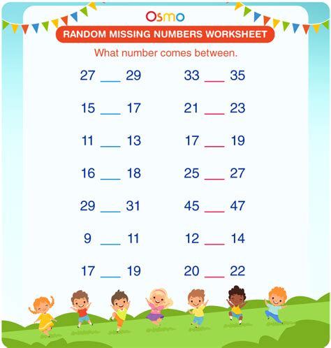 Missing Numbers Worksheets For 2nd Grade