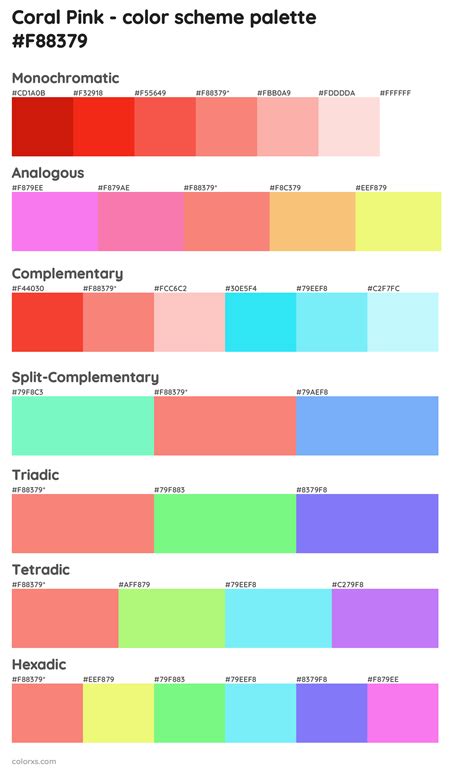 Coral Pink Color Palettes And Color Scheme Combinations