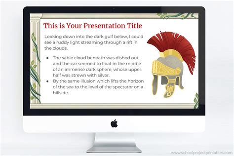 Ancient Rome Powerpoint Template Theme School Project Printables