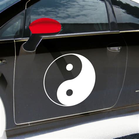 Sticker Cm Yin Yang White Tattoo Taiji Symbol Decor Car Window Film