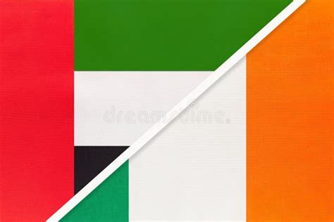 United Arab Emirates Or Uae And Ireland Symbol Of National Flags From Textile Championship
