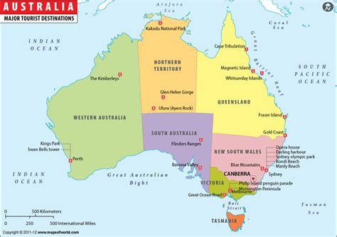 Australia Travel Information Map Getting In Places To Visit Best