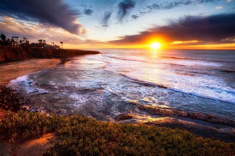 San Diego California Sunset Landscape Wallpapers Hd Desktop And