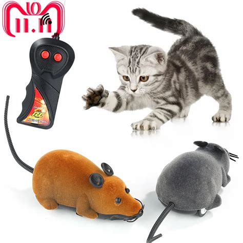 New 8 Colors Cat Toys Remote Control Wireless Simulation Plush Mouse Rc
