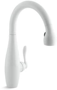Make sure this fits by entering your model number.; Kohler Clairette® Single Lever Handle Pull-Out Kitchen Faucet in White - 692-0 - Ferguson