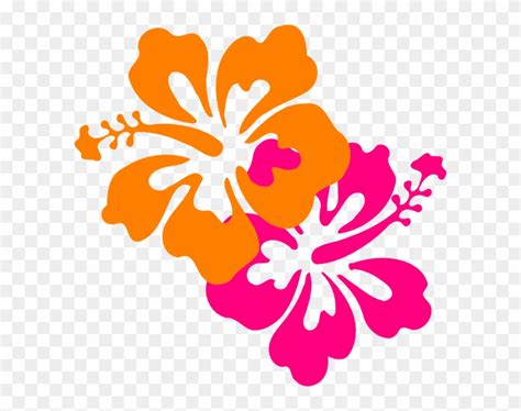 Hibiscus Clip Art At Vector Clip Art Hawaiian Flower Png Free