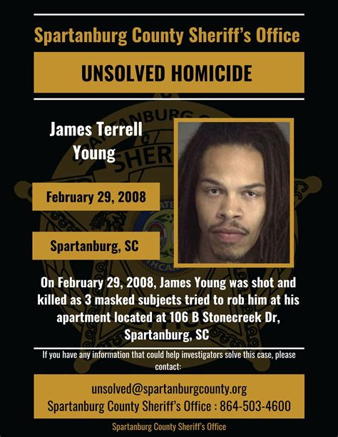Unsolved Homicides : Spartanburg Sheriff