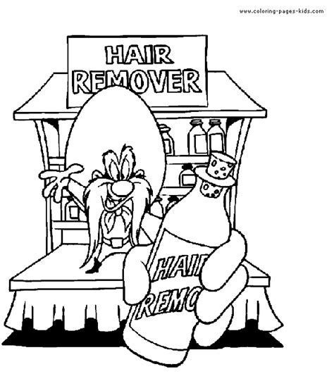 Yosemite Sam color page - Coloring pages for kids - Cartoon characters