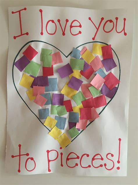 First Craft Of February “i Love You To Pieces” This Was A Super Cute