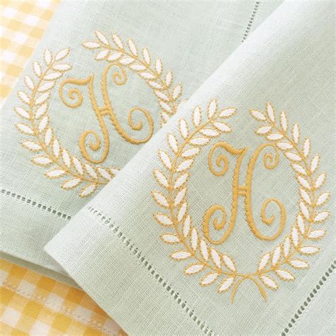 The Loveliest Monogrammed Linens Embroidery Monogram Machine Embroidery