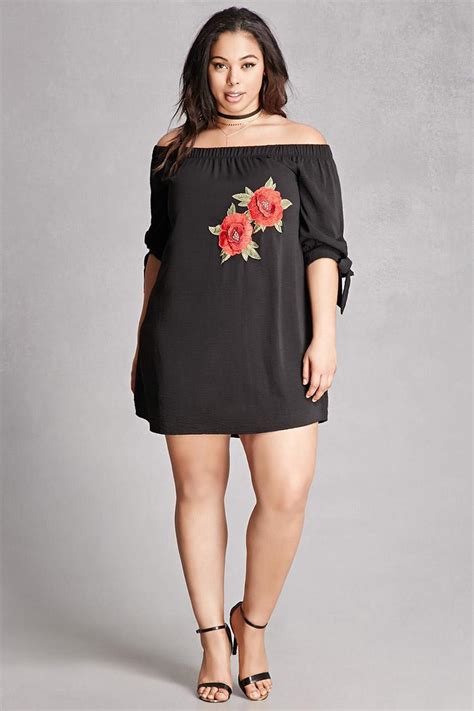 Lyst Forever 21 Plus Size Embroidered Dress In Black