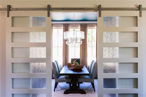 Shop wayfair for all the best barn doors. Frosted Glass Sliding Doors Reveal Chic Dining Room | HGTV