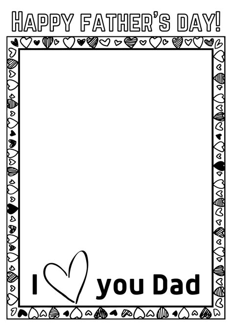 I Love You Dad Fathers Day Drawing Activity For Kids