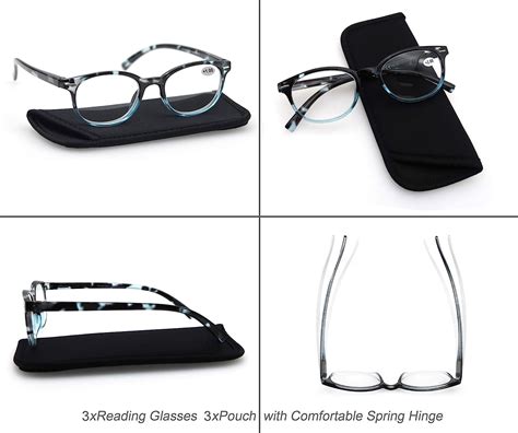Buy Modfans Round Stylish Reading Glasses Pair With Spring Hinge
