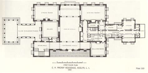 Harbor Hill C H Mackay Residence Roslyn Li 1902 First Floor Plan