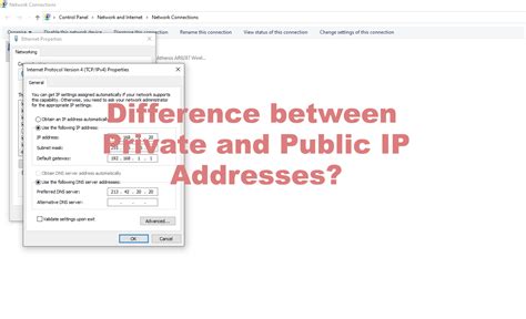 what is the difference between private and public ip addresses