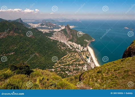 Rio De Janeiro Aerial View Scenico Fotografia Stock Immagine Di