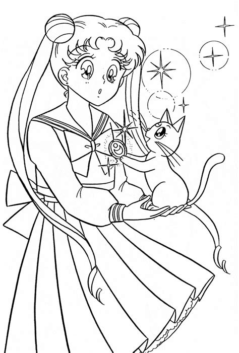 Beautiful sailor moon coloring pages printable. moon173.jpg (1200×1777) (With images) | Sailor moon ...