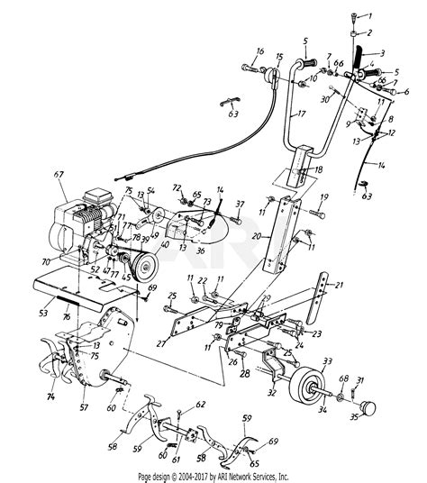 Mtd 213 030 190 Roto Boss 1993 Parts Diagram For Tiller
