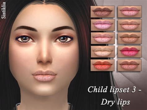 Sims 4 Ccs The Best Child Lipset By Sintiklia