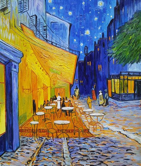 Quatre heures plus tard, le souper est prêt. Acheter une reproduction de Terrasse de Café le soir de ...