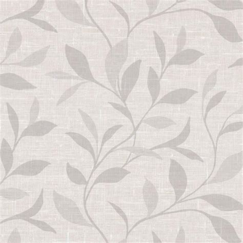 Flora Light Grey Leaves Wallpaper Leaf Wallpaper Modern Wallpaper
