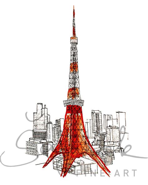 Tokyo Tower Drawing At Explore Collection Of Tokyo