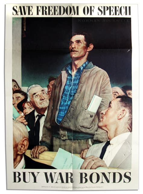 Lot Detail Norman Rockwells Original 1943 Four Freedoms Poster Set