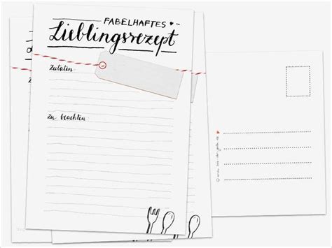 Danach können sie ihr erstelltes printprodukt direkt online. Rezeptbuch Vorlage Word Schön Rezeptepostkarten ...