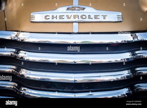 Chevrolet vintage car in the classic car show at The Classic Car Boot