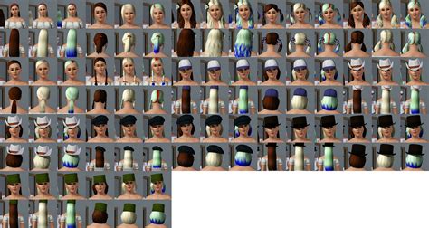 Mod The Sims Base Game Ya Female Default Replacement Hat Hairs