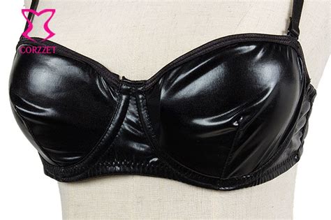 black pvc vinyl and latex soft bra top and garter skirt set plus size lingerie sexy hot erotic