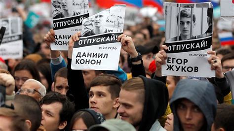 moscow protests opposition rally largest since 2011 bbc news