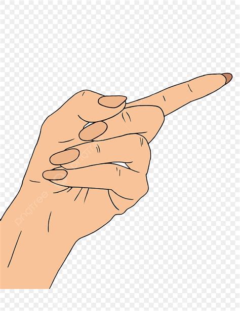 Index Finger Hd Transparent Index Finger Pointing Cartoon Illustration