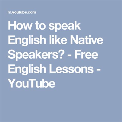 How To Speak English Like Native Speakers Free English Lessons