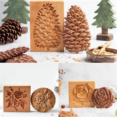 Wood Patterned Cookie Cutter Embossing Mold For Cookies