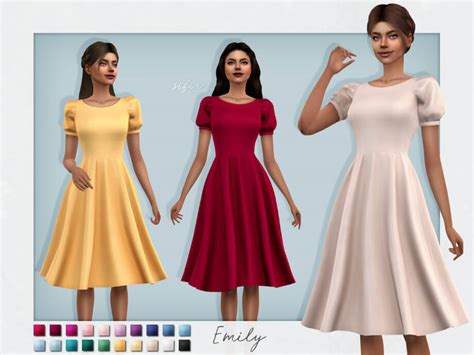 Sims 4 Emily Dress By Sifix From Tsr The Sims Book