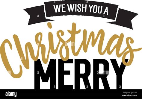 We Wish You Very Merry Christmas Lettering Holiday Inscription With