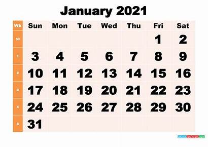Calendar Printable January Word Pdf Template Monthly