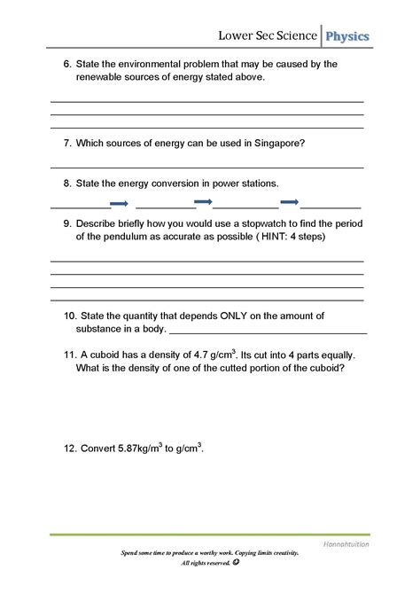 There are a lot of letter designations: Sec 1 Science ( Physics) Worksheet - Physical quantities ...