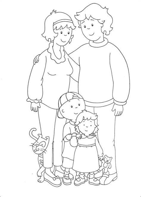 Maybe you would like to learn more about one of these? Caillou Family Coloring Page - Free Printable Coloring ...