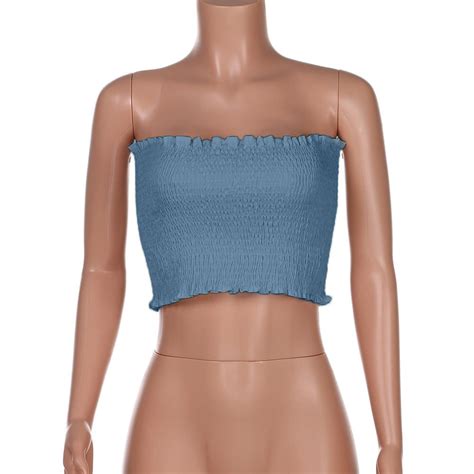 tangnade women strapless elastic boob bandeau tube tops bra lingerie breast wrap