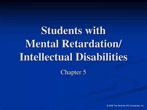 Ppt Students With Mental Retardation Intellectual Disabilities