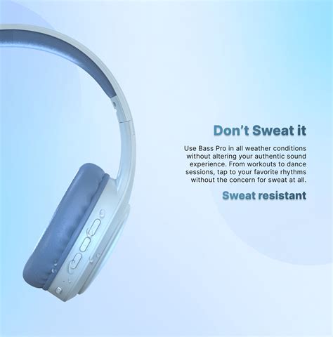 Buy Leaf Bass Pro Wireless Bluetooth Headphones Aqua Grey