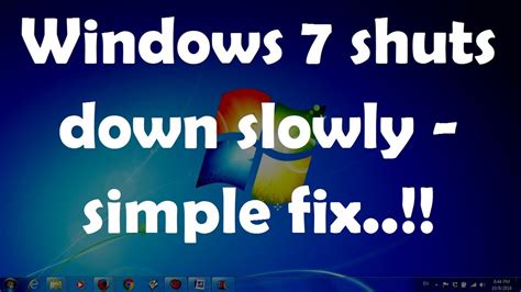 Windows 7 Shuts Down Slowly Simple Fix Youtube