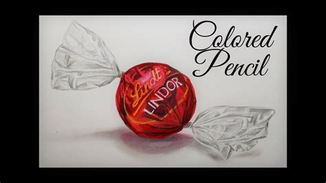 Day 7 Of 12 Realistic Colored Pencil Drawing Wrapped Candy Youtube