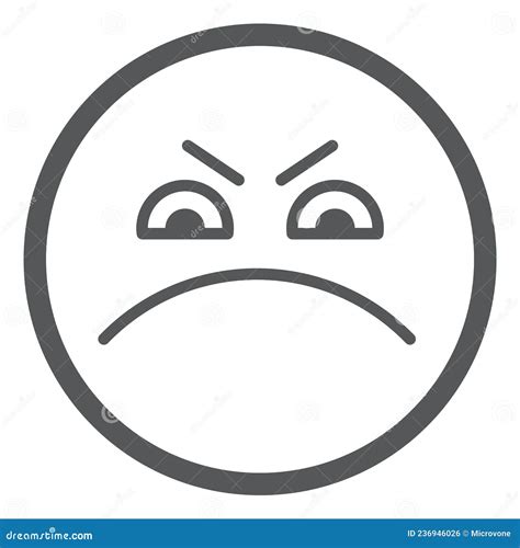 Annoyed Emoji Angry Face Expression Hate Icon Stock Vector