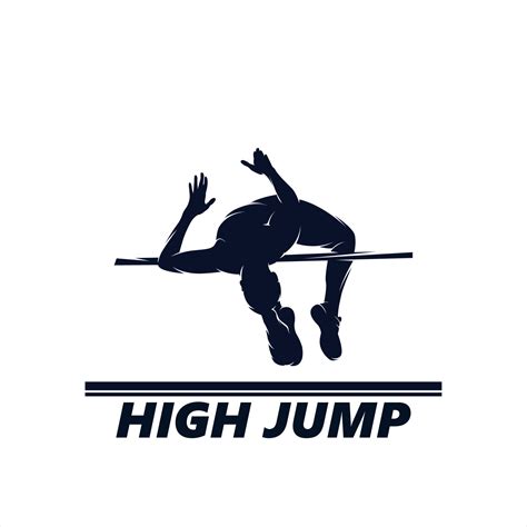 Illustration High Jump Logo Design Template 11161461 Vector Art At Vecteezy