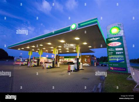 Bp Petrol Station In The Uk Stock Photo Alamy