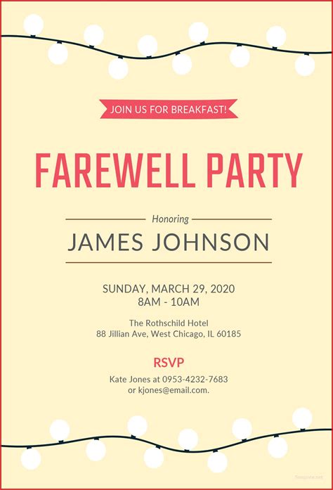 Farewell Party Invitation Wording Party Invite Template Farewell